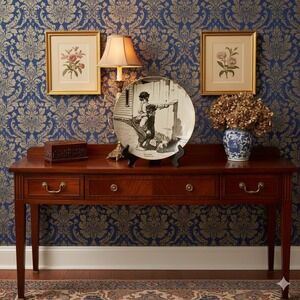 Norman Rockwell Tom Sawyer Painting the Fence 1974 Ridgewood Fine China Plate